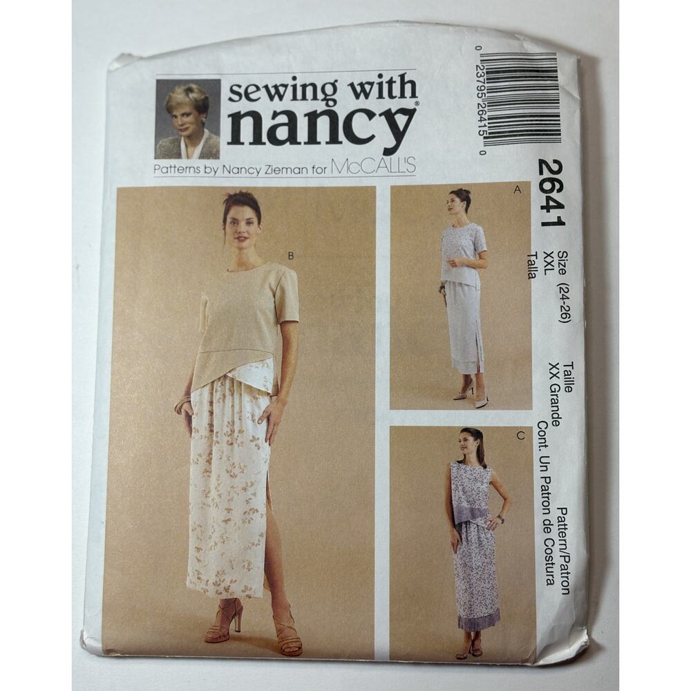 McCall's 2641 Misses 24 - 26 Misses Two-Piece Dress Vintage 2000 vn